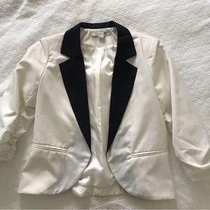 Black and white blazer